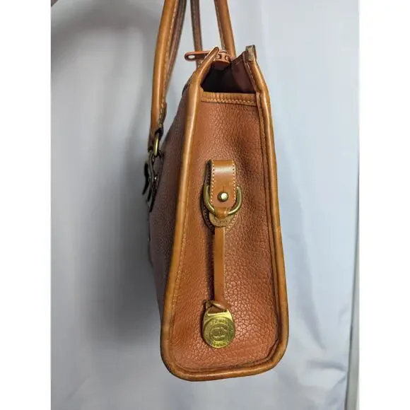 Vintage Dooney & Bourke Pebble British Tan Vachetta Leather Satchel Bag USA - Picture 6 of 16